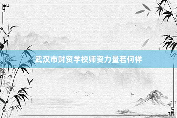 武汉市财贸学校师资力量若何样